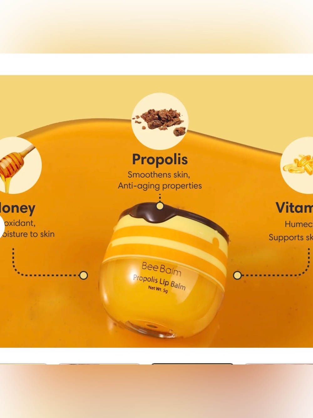 Bee balm Lip Balm-assorted flavors-cute honey pot design